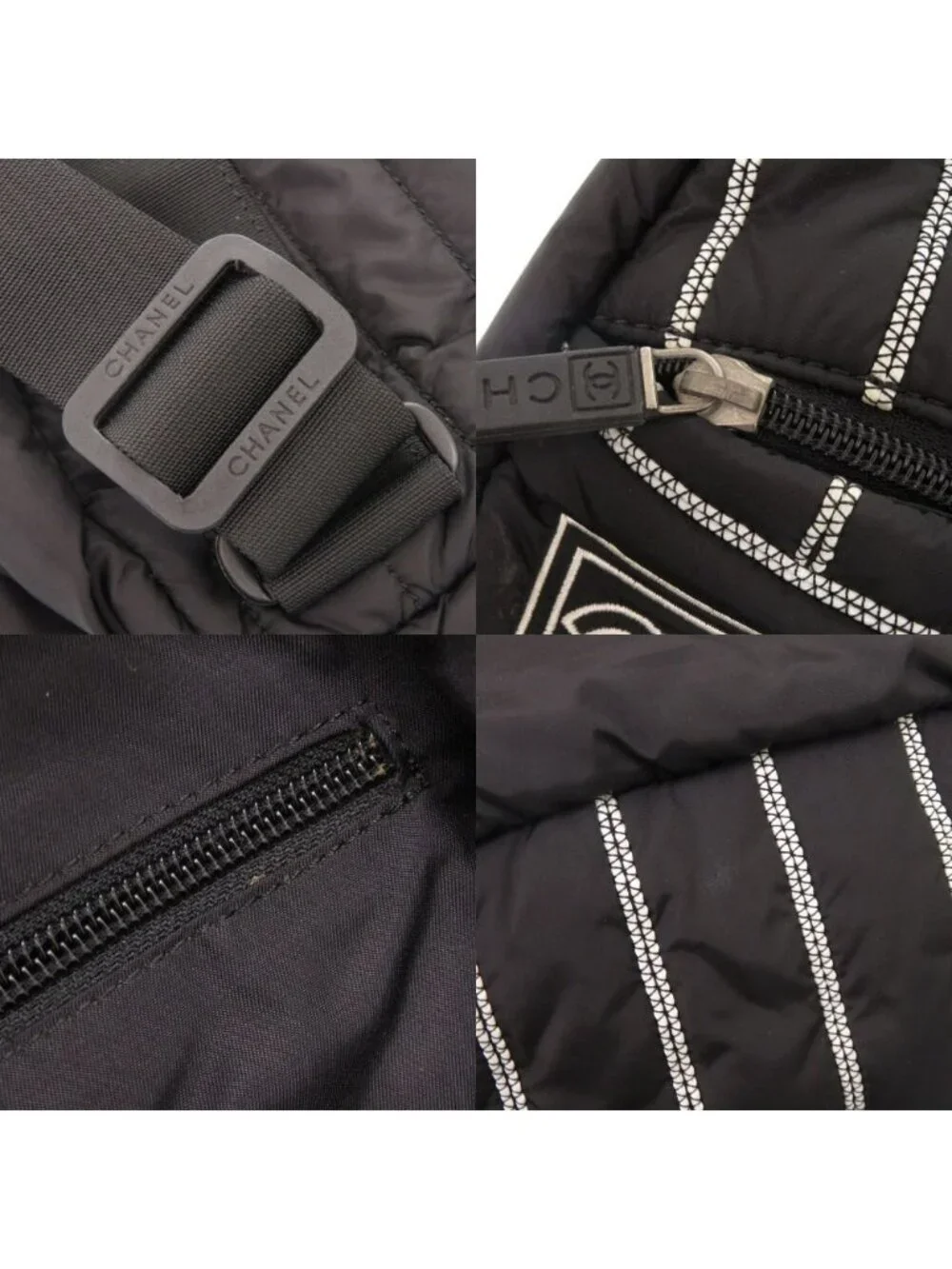 Chanel Sports Line CC Logo Nylon Black Backpack